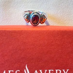 James Avery Retired Garnet Heart Ring